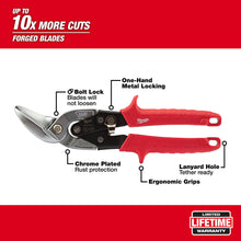 Load image into Gallery viewer, Milwaukee 48-22-4512 Left Cutting Offset Aviation Snips