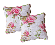 Load image into Gallery viewer, DaDa Bedding Set of 2 Romantic Roses Spring Floral Pink Throw Pillow Covers, 18" (JHW879)