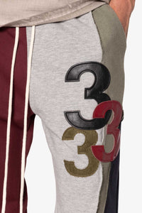 3 Color Block Sweatpants - Multi