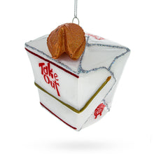 Load image into Gallery viewer, Takeout Box with Fortune Cookie Glass Christmas Ornament
