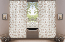 Load image into Gallery viewer, DaDa Bedding Set of 2-Pieces Hint of Mint Dainty Floral Pink Roses Cottage Sheer Window Panel Curtains (JHW3036)