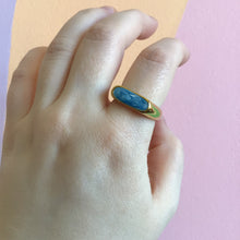 Load image into Gallery viewer, Swirled Enamel Titanium Ring