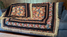 Load image into Gallery viewer, Tache Country Rustic Floral Black Midnight Awakening Tablecloth (3089BL)