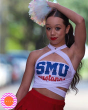 Load image into Gallery viewer, SMU Mustangs White Multi Way Bandeau Top