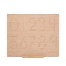 Load image into Gallery viewer, Reversible Number Wooden Tracing Board