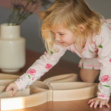 Load image into Gallery viewer, **Pre-order (Ships in 2-3 Weeks)**42-Piece Combination Set – 12 Large &amp; 30 Mini Curved Natural Wooden Building Blocks