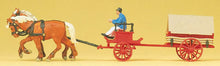 Load image into Gallery viewer, Preiser 30429 HO Scale Emergency - Horse-Drawn Fire Equipment -- Coal Tender
