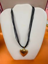 Load image into Gallery viewer, Black Ribbon Titanium Charm Necklaces