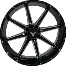 Load image into Gallery viewer, QuadBoss, QuadBoss Slicer 20x7 PowerSports Wheels with Limited Edition Bull Logo Center Caps