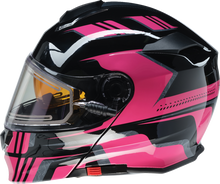 Load image into Gallery viewer, Z1R, Z1R Solaris 2.0 Helmet - First Tracks Electric Dual Pane Shield - Black/Pink, Small (Part #0120-0844)