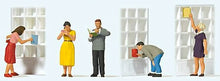 Load image into Gallery viewer, Preiser 10675 HO Scale At the Bookstore -- pkg(5) (Shelves Sold Separately)