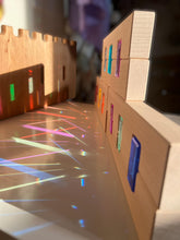 Load image into Gallery viewer, **Pre-order (Ships in 1-2 Weeks)**50 Pcs Rainbow Crystal Clear Translucent Rectangular Lucite Building Blocks Set with Storage Tray