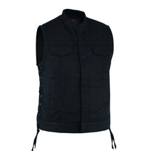 Load image into Gallery viewer, Women's Advance Side Laces Black Construction Denim Vest