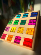 Load image into Gallery viewer, **Pre-order (Ships in 2-3 Weeks)**64 Pcs Rainbow Stones &amp; 6 Interlocking Slats Set with Storage Tray