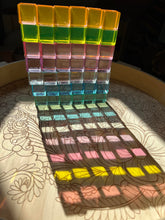 Load image into Gallery viewer, 60 Pcs Crystal Clear High Transparency Lucite Cubes Set with Wooden Tray – Rainbow or Pastel Colors