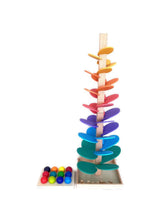 Load image into Gallery viewer, 12 Pcs Rainbow Wooden Balls with Tray in Primary Colors Diameter 1.4 Inches