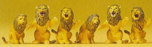 Load image into Gallery viewer, Preiser 20381 HO Scale Animals -- Performing Lions - Seated pkg(6)