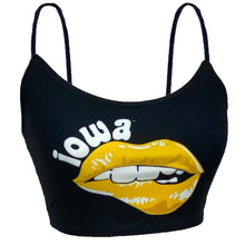 Load image into Gallery viewer, Iowa Hawkeyes Lips Spaghetti Tank