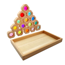 Load image into Gallery viewer, **Pre-order (Ships in 2-3 Weeks)**15 Pcs Bitcoin Pastel/Macaron Window Blocks Set with Storage Tray