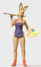 Load image into Gallery viewer, Preiser 29072 HO Scale Individual Figures, Fantasy -- Female Artist w/Bunny Ears