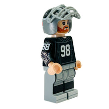 Load image into Gallery viewer, #98 DE Las Vegas Football Player Minifig made using LEGO parts - B3 Customs