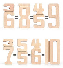 Load image into Gallery viewer, 32 Pcs Wooden Math Number Building Blocks Set with Tray
