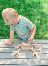 Load image into Gallery viewer, 32 Pcs Wooden Math Number Building Blocks Set with Tray