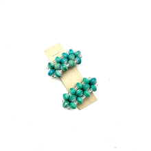 Load image into Gallery viewer, Paper Bead Hair Clips (Set of 2)- Turquoise