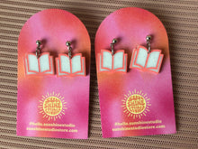 Load image into Gallery viewer, Single Open Book Earrings