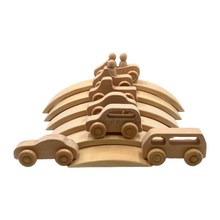 Load image into Gallery viewer, 6 Pcs Wooden Bridge Stacking Building Blocks in Natural Color