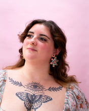 Load image into Gallery viewer, Holiday Beaded Snowflake Earrings