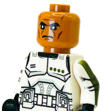 Load image into Gallery viewer, Custom Olive Clone Trooper (Olive, P1) Minifig made using LEGO parts - B3 Customs