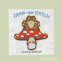 Load image into Gallery viewer, Froggy Mushroom Embroidered Patch