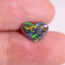Load image into Gallery viewer, Heart Shaped Natural Australian Black Opal 1.01ct Loose Gemstone Jewelry Making