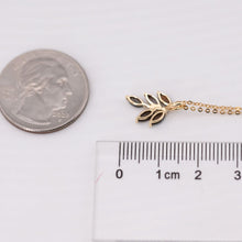 Load image into Gallery viewer, Olive Leaf Design Australian Doublet Opal Pendant Necklace 18K Yellow Gold