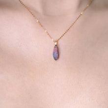 Load image into Gallery viewer, Minimalist Australian Boulder Opal Necklace Pendant 18K Yellow Gold