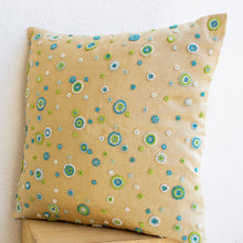 Load image into Gallery viewer, Beige Geometric Circles Throw Pillow Cover