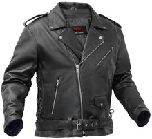 Load image into Gallery viewer, Freedom Rider Black Men's Leather Jacket – Eagle Embossed