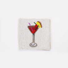 Load image into Gallery viewer, Beaded Drink Coaster, Set of 5 Coasters