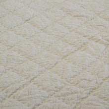 Load image into Gallery viewer, Handmade Oatmeal Linen Quilt in Diamond Pattern