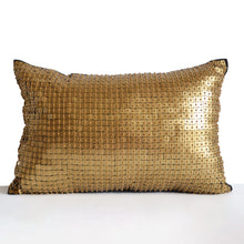 Load image into Gallery viewer, Gold Sequin Throw Pillow Covers Gold Cushion Gold Navy Pillow