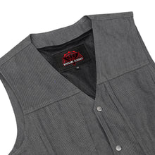 Load image into Gallery viewer, Men's Rough Rub-Off Raw Finish Broken Gray Denim Vest