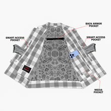 Load image into Gallery viewer, Rogue Inferno Black and Orange Flannel Textile Vest