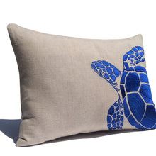 Load image into Gallery viewer, Blue Turtle Throw Pillow