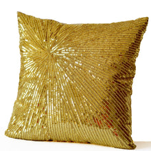 Load image into Gallery viewer, Gold Sequin Pillow