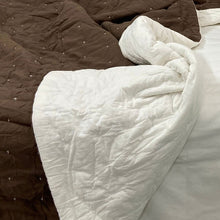 Load image into Gallery viewer, Handmade Brown Linen Quilt