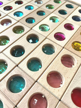 Load image into Gallery viewer, **Pre-order (Ships in 2-3 Weeks)**40 PCS Wooden Gemmed Blocks Set with Storage Tray