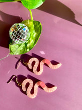 Load image into Gallery viewer, Wiggly Worms Acrylic Statement Earrings