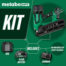 Load image into Gallery viewer, Metabo HPT NR1890DRSTM 18V MultiVolt™ Cordless 21 Degree 3-1/2&quot; Plastic Strip Framing Nailer