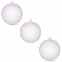 Load image into Gallery viewer, 3.15-Inch Clear Plastic Fillable Christmas Ball Ornaments for DIY Projects: Set of 3